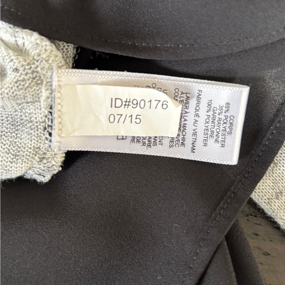 Express‎ Woman's Size XS Top Color Block Sheer Trim Long Sleeve Y2K - Picture 10 of 11